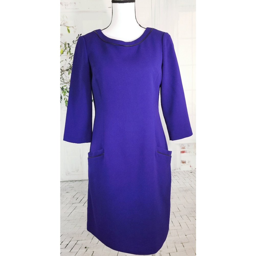 Eliza J Sheath Dress Purple Midi Size 6